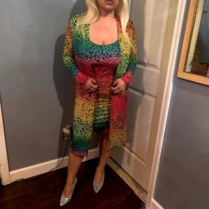 Neon Leopard 2 Piece Dress Set